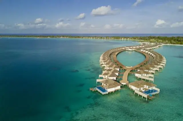 Honeymoon Aqua Pool Villa Aerial View 